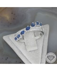 Wert 3850 &euro; Brillant Saphir Ring in 750er 18 K Wei&szlig;gold - 107528