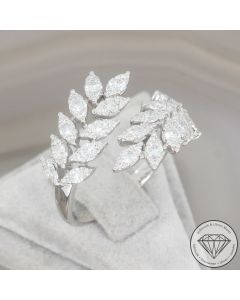 Wert 4790 &euro; Brillant Ring (1,05 carat) in 750er 18 K Wei&szlig;gold - 107531