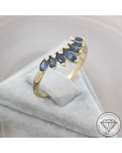 Wert 1390 &euro; Brillant Saphir Ring in 750er 18 K Gelbgold - 107637