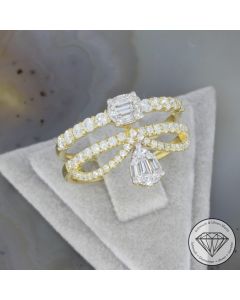 Wert 4590 &euro; Brillant Diamant Ring in 750er 18 K Gelbgold - 107646