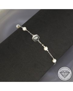 Wert 1750 &euro; Brillant Perlmutt Perl Armband in 750er 18 K Wei&szlig;gold - 107792 