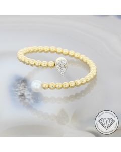 Wert 950 &euro; Brillant Perl Ring in 750er 18 K Gelbgold - 107807