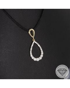 Sale! Wert 960 &euro; Brillant Anh&auml;nger (0,24 carat) in 585er 14 K Gelbgold - 91684