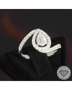Sale! Wert 2290 &euro; Brillant Diamant Ring in 750er 18 K Wei&szlig;gold - 92512