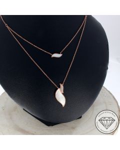Sale! Wert 1850 &euro; Brillant Perlmutt Collier in 750er 18 K Rosegold - 95341