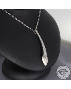 Sale! Wert 4990 &euro; Brillant Anh&auml;nger & Kette (ca.0,97 carat) in 750er 18 K Wei&szlig;gold - 96443