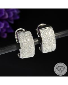 Sale! Wert 4800 &euro; Brillant Ohrringe (ca. 1,00 carat) in 750er 18 K Wei&szlig;gold - 96867