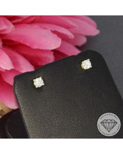 Wert 890 &euro; Solit&auml;r Brillant Ohrringe (ca. 0,16 carat) in 585er 14 K Gelbgold - 97460
