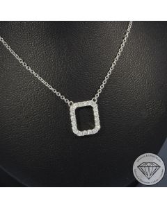 SALE ! Wert 1850 &euro; Brillant Collier (0,19 carat) in 585er 14 K Wei&szlig;gold - 99161