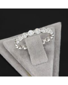 Wert 2590 &euro; Brillant Memory Ring (0,66 carat) in 585er 14 K Wei&szlig;gold Gr.53 - H624