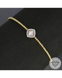 Wert 2390 &euro; Brillant Perlmutt Perl Armreif in 750er 18 K Gelbgold - 107799