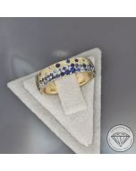 Wert 3190 € Saphir Ring in 585er 14 K Gelbgold Gr.54 - H1859