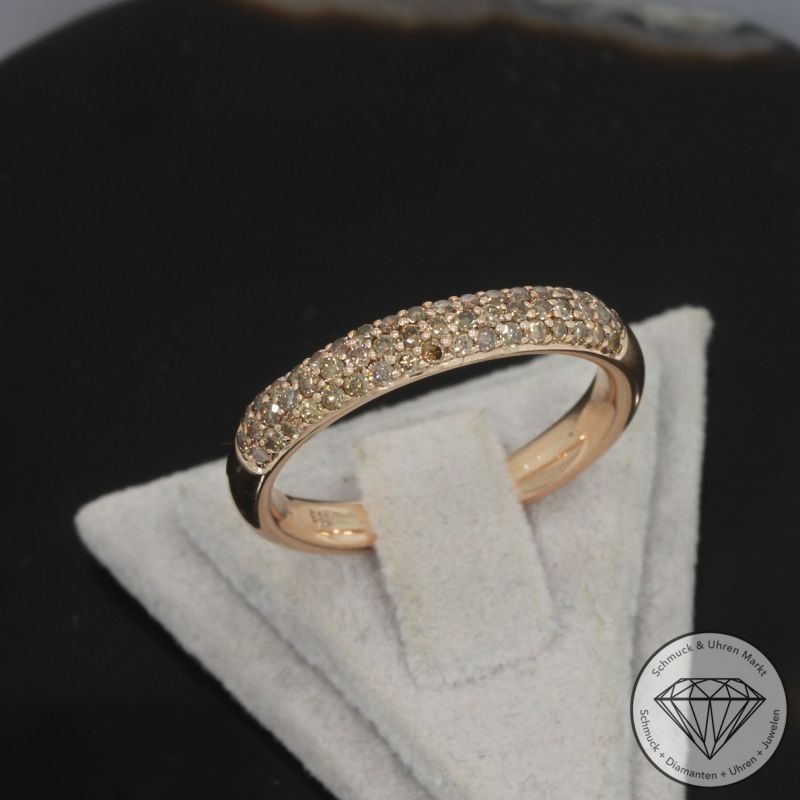 Wert 1850 € Brillant Ring (ca. 0,52 carat) in 585er 14 K Rosegold - 100023