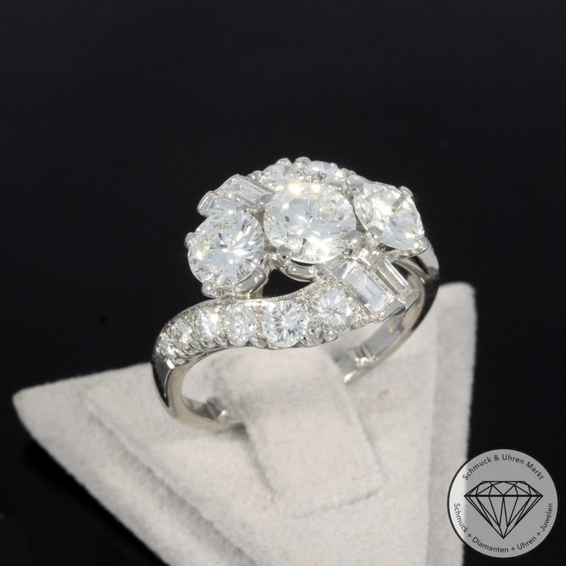 Wert 25000 € Brillant Diamant Ring in 900er Platin - 100130