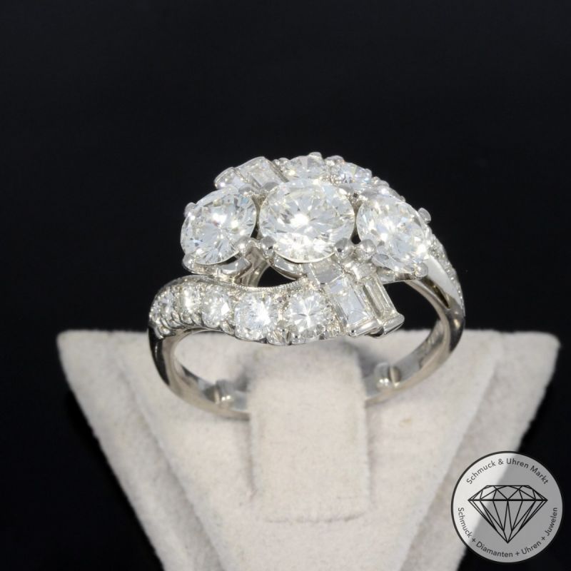 Wert 25000 € Brillant Diamant Ring in 900er Platin - 100130