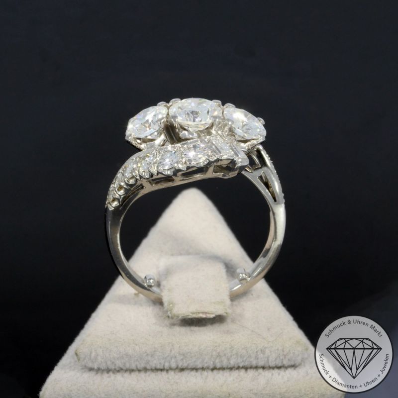 Wert 25000 € Brillant Diamant Ring in 900er Platin - 100130