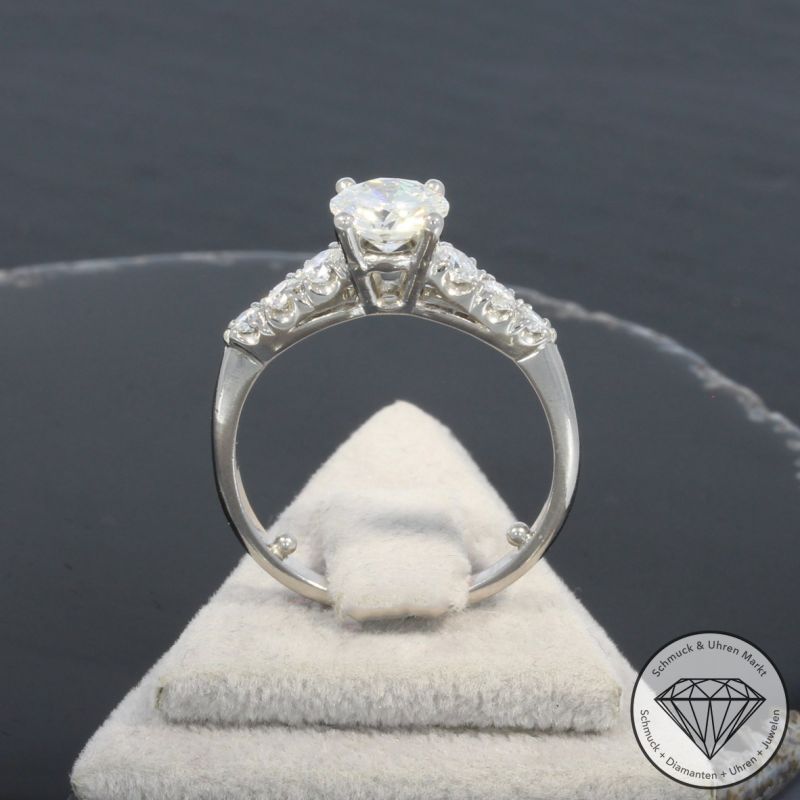 Wert 18000 € Brillant Ring (ca. 1,46 carat) in 900er Platin - 100131