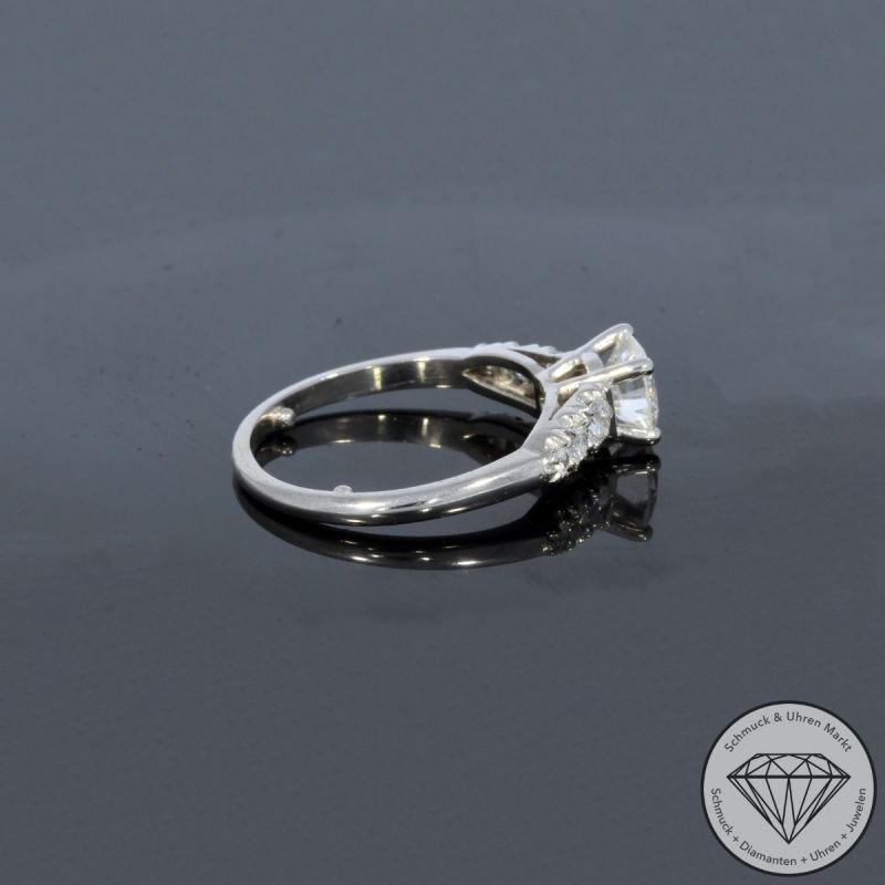 Wert 18000 € Brillant Ring (ca. 1,46 carat) in 900er Platin - 100131