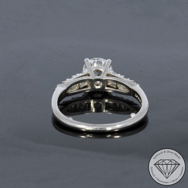 Wert 18000 € Brillant Ring (ca. 1,46 carat) in 900er Platin - 100131