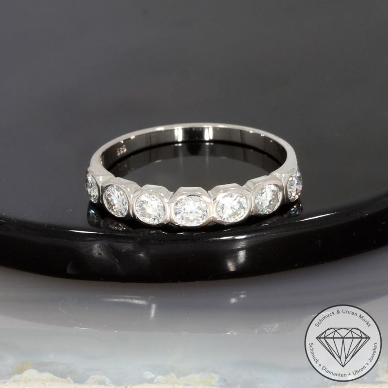 Wert 3350 € Brillant Halbmemory Ring in 585er 14 K Weißgold - 100132