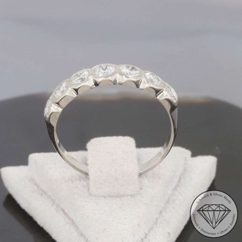 Wert 3350 € Brillant Halbmemory Ring in 585er 14 K Weißgold - 100132