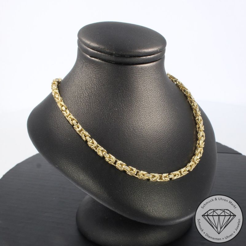 Wert 6290 € Königs Kette (28,6 Gramm) in 585er 14 K Gelbgold - 100134
