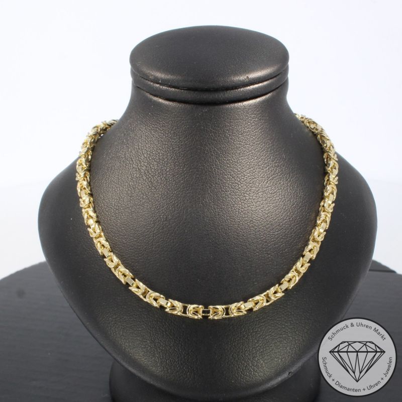 Wert 6290 € Königs Kette (28,6 Gramm) in 585er 14 K Gelbgold - 100134