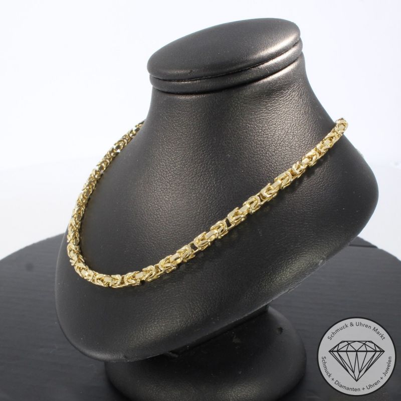 Wert 6290 € Königs Kette (28,6 Gramm) in 585er 14 K Gelbgold - 100134