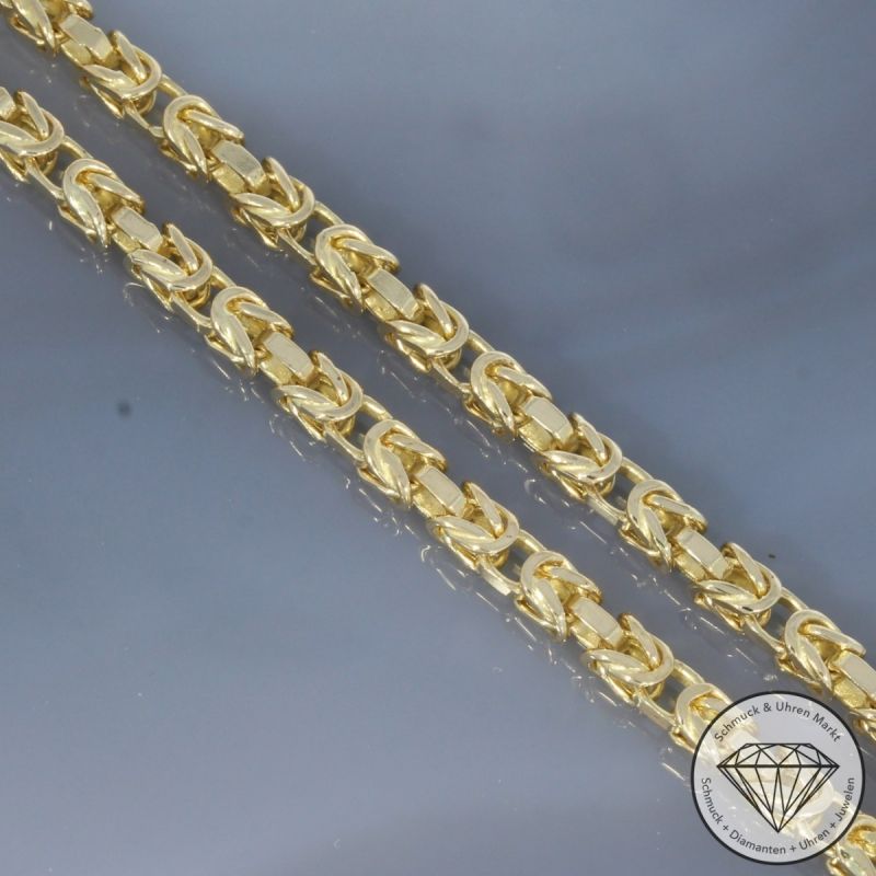 Wert 6290 € Königs Kette (28,6 Gramm) in 585er 14 K Gelbgold - 100134