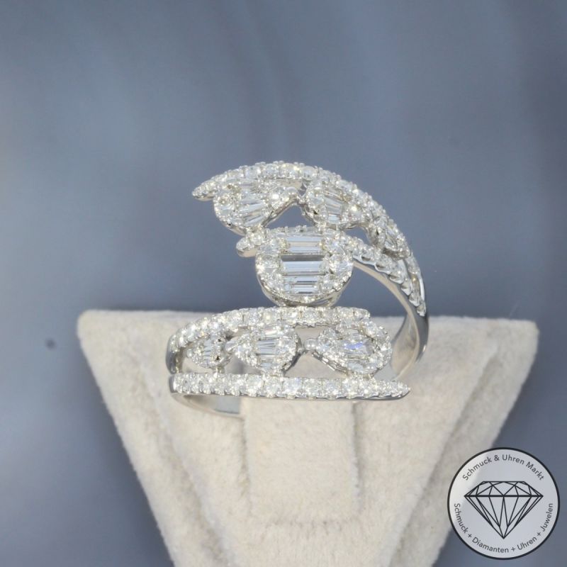 Wert 4920 € Brillant Diamant Ring in 750er 18 K Weißgold - 100198