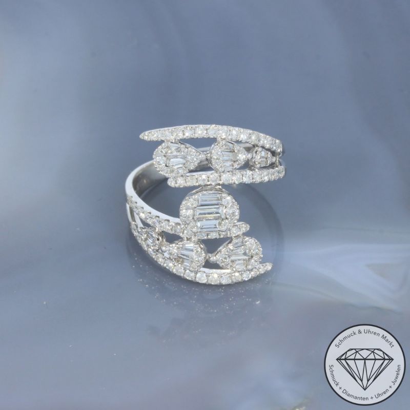 Wert 4920 € Brillant Diamant Ring in 750er 18 K Weißgold - 100198