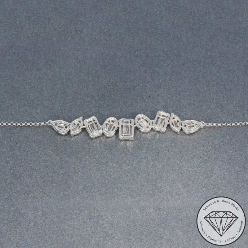 Wert 4590 € Brillant Diamant Collier in 750er 18 K Weißgold - 100218