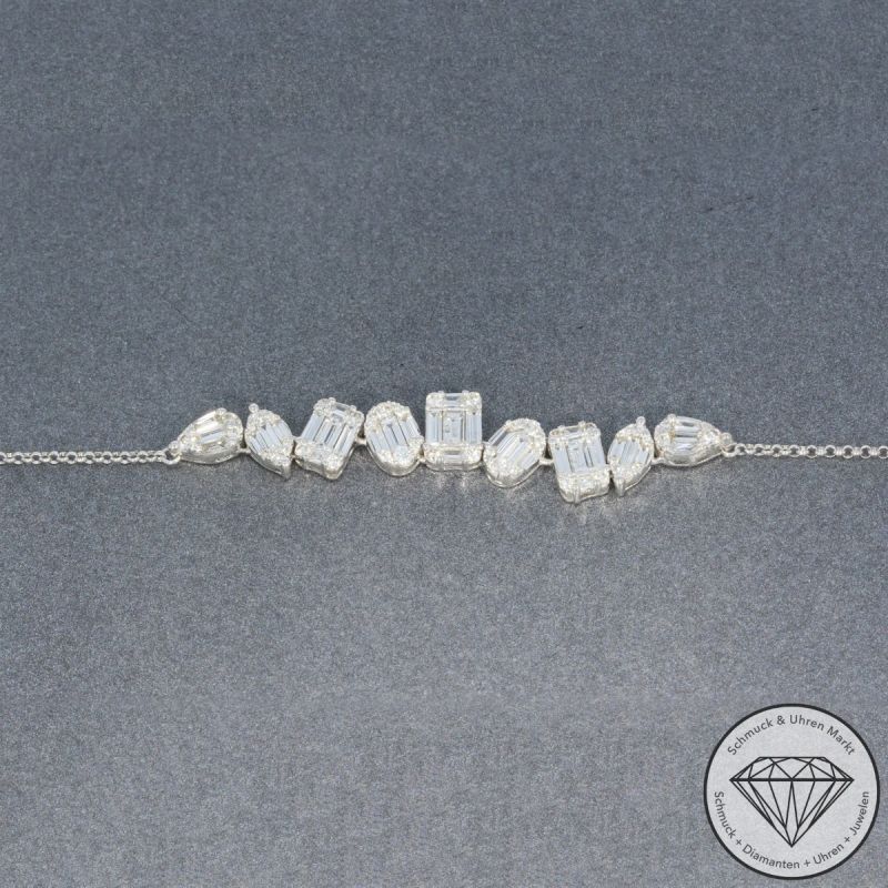 Wert 4590 € Brillant Diamant Collier in 750er 18 K Weißgold - 100218