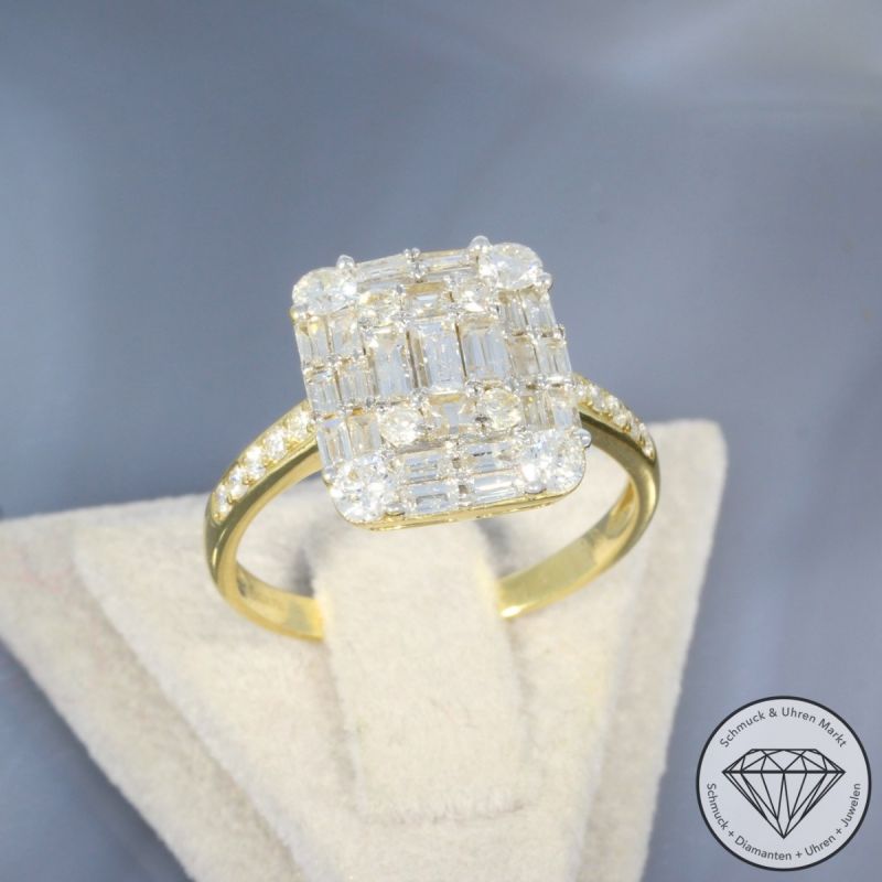 Wert 4180 € Brillant Diamant Ring in 750er 18 K Gelbgold - 100219