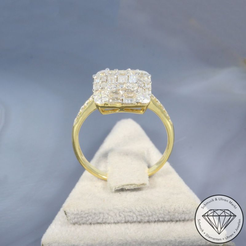 Wert 4180 € Brillant Diamant Ring in 750er 18 K Gelbgold - 100219