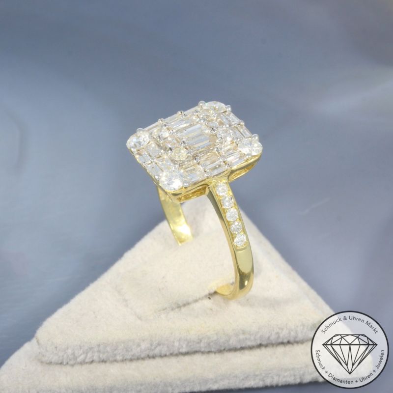 Wert 4180 € Brillant Diamant Ring in 750er 18 K Gelbgold - 100219