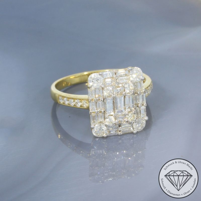 Wert 4180 € Brillant Diamant Ring in 750er 18 K Gelbgold - 100219