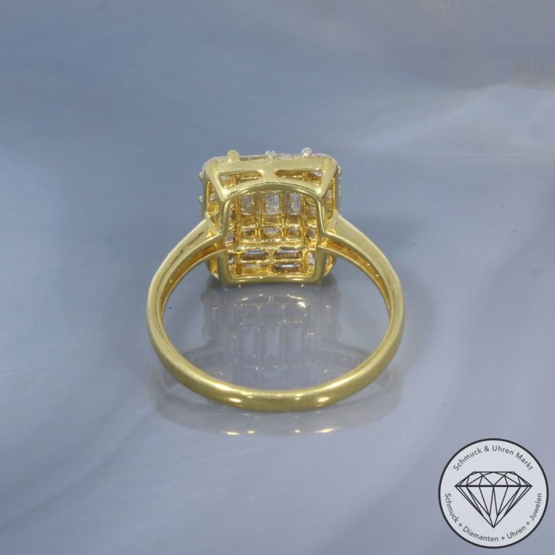 Wert 4180 € Brillant Diamant Ring in 750er 18 K Gelbgold - 100219