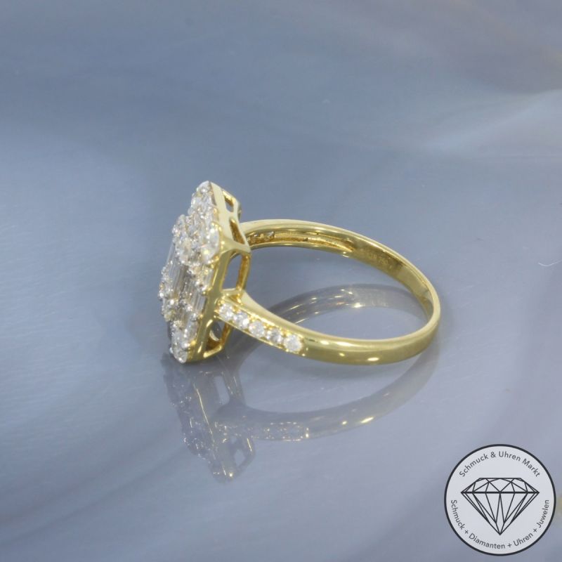 Wert 4180 € Brillant Diamant Ring in 750er 18 K Gelbgold - 100219
