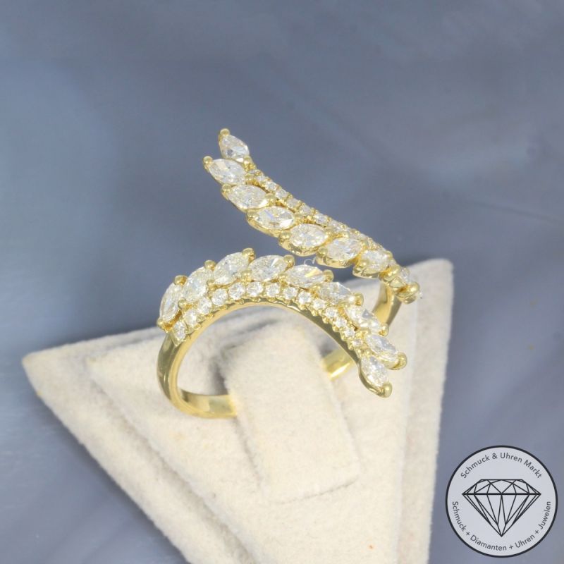 Wert 5520 € Brillant Diamant Ring in 750er 18 K Gelbgold - 100221