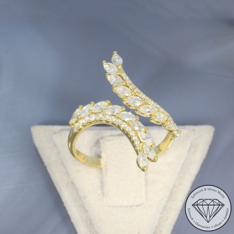 Wert 5520 € Brillant Diamant Ring in 750er 18 K Gelbgold - 100221