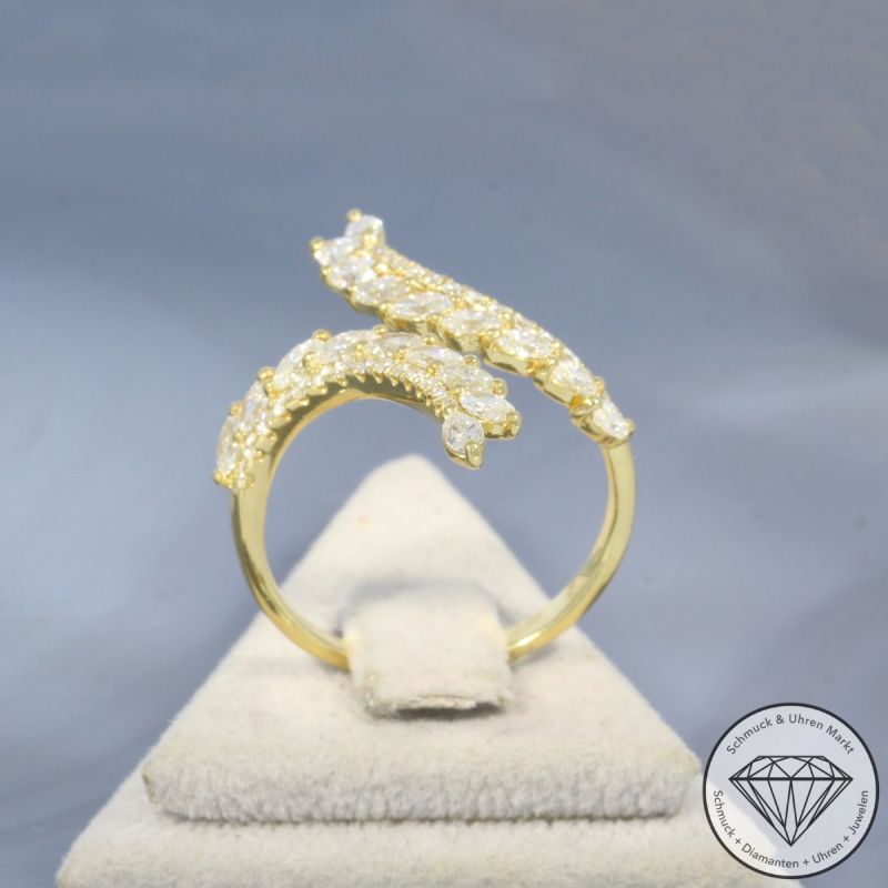 Wert 5520 € Brillant Diamant Ring in 750er 18 K Gelbgold - 100221