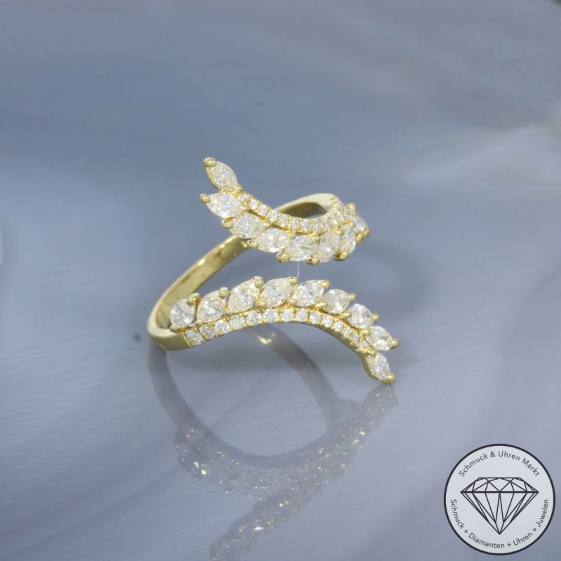 Wert 5520 € Brillant Diamant Ring in 750er 18 K Gelbgold - 100221