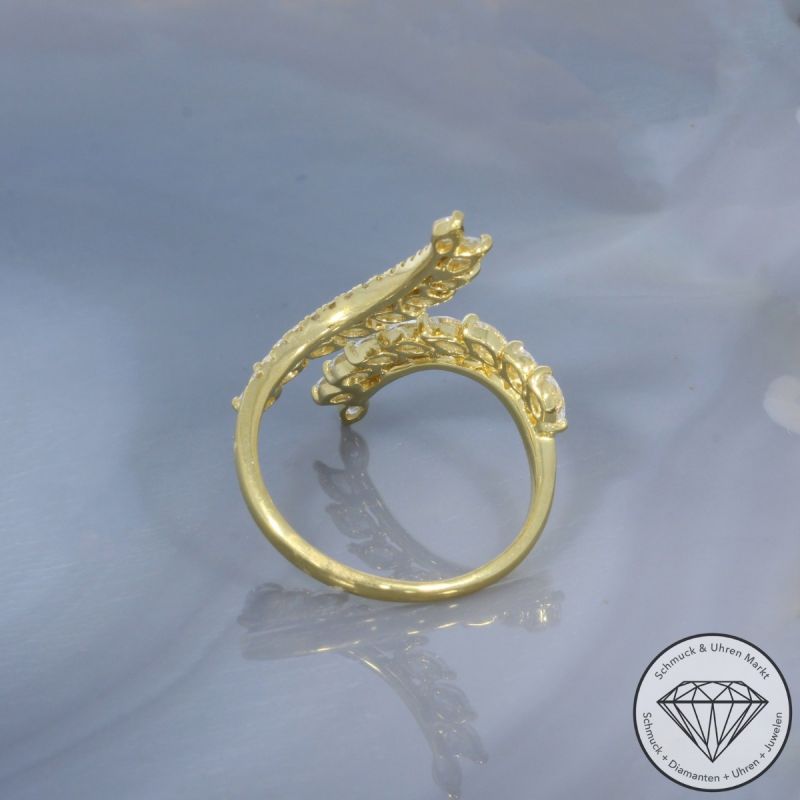 Wert 5520 € Brillant Diamant Ring in 750er 18 K Gelbgold - 100221