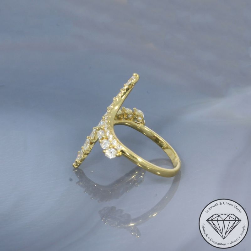 Wert 5520 € Brillant Diamant Ring in 750er 18 K Gelbgold - 100221