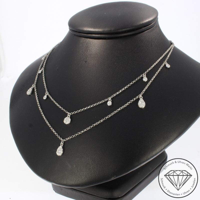 Wert 2590 € Brillant Collier (0,50 carat) in 750er 18 K Weißgold - 100239