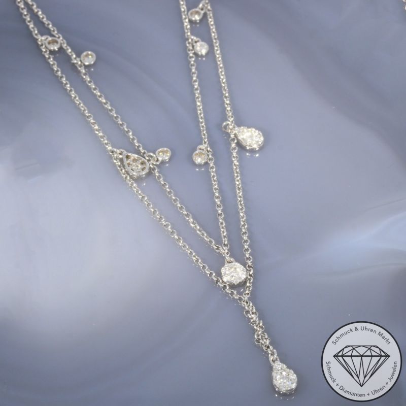 Wert 2590 € Brillant Collier (0,50 carat) in 750er 18 K Weißgold - 100239