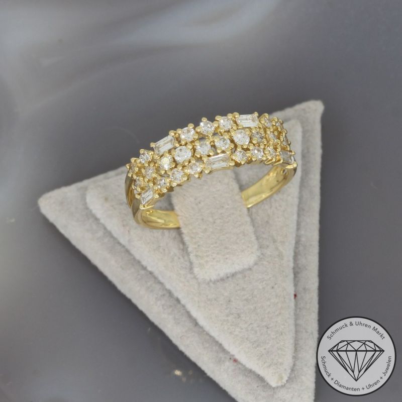 Wert 2200 € Brillant Diamant Ring in 750er 18 K Gelbgold - 100243