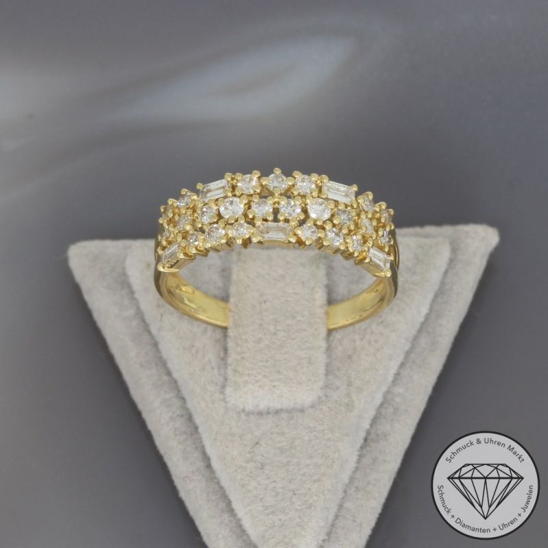 Wert 2200 € Brillant Diamant Ring in 750er 18 K Gelbgold - 100243