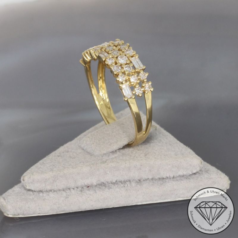 Wert 2200 € Brillant Diamant Ring in 750er 18 K Gelbgold - 100243